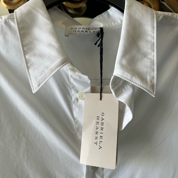 Gabriela Hearst Mr Porter white Quevedo slim fit button down men’s shirt size 40 - Picture 5 of 14